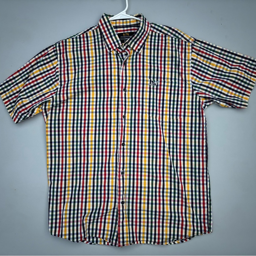 Drunknmunky Multicolor Plaid Button-Down Shirt